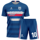 昇華 サッカー ユニフォーム 上下セット 青